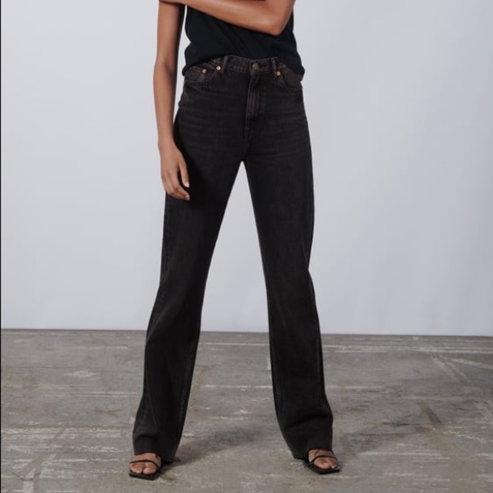 Zara Black Flare & Wide Leg Jeans